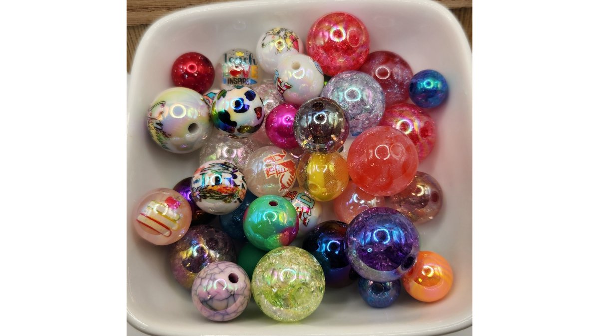 10-20 mm Acrylic Bead Mixed Bag 40 ct
