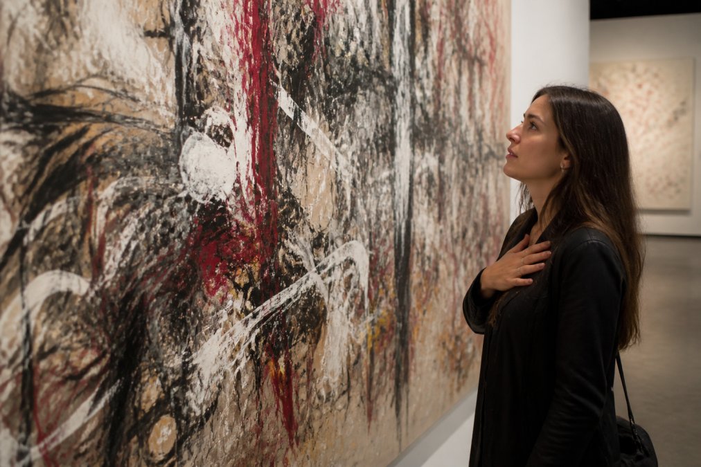 Professional illustration showing Person for 10 best abstract art pieces for emotional connection