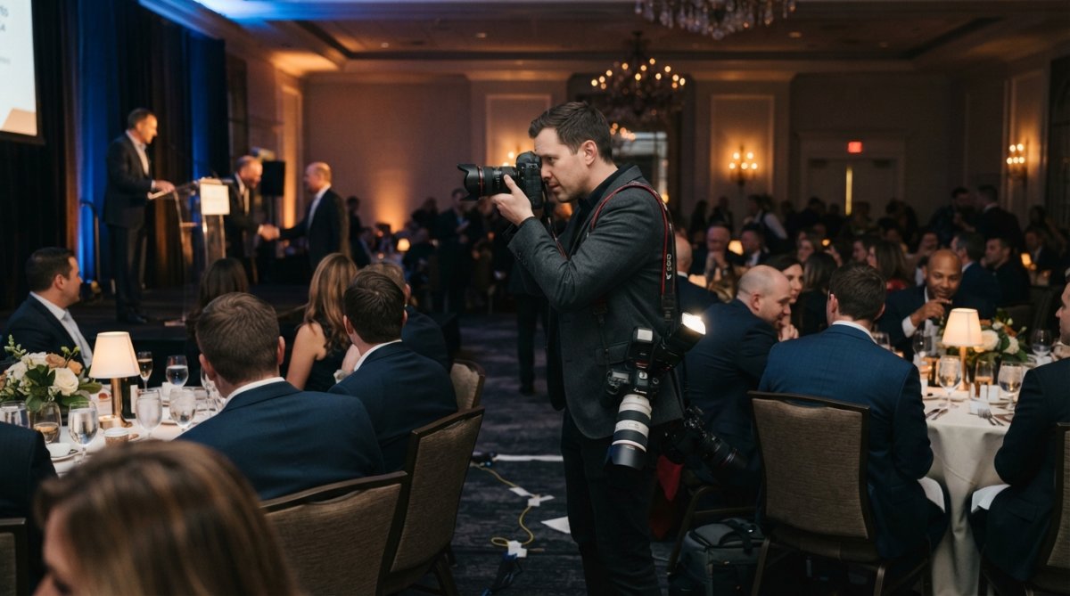 Professional illustration showing Professional for corporate event photography shot list
