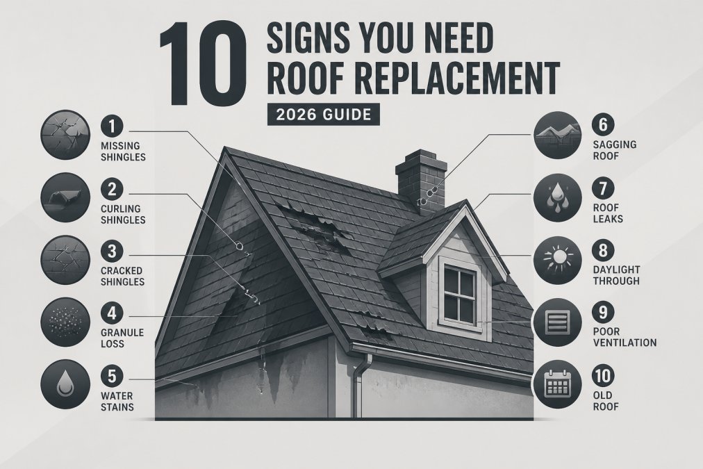 10 Signs You Need Roof Replacement Now: 2026 Guide