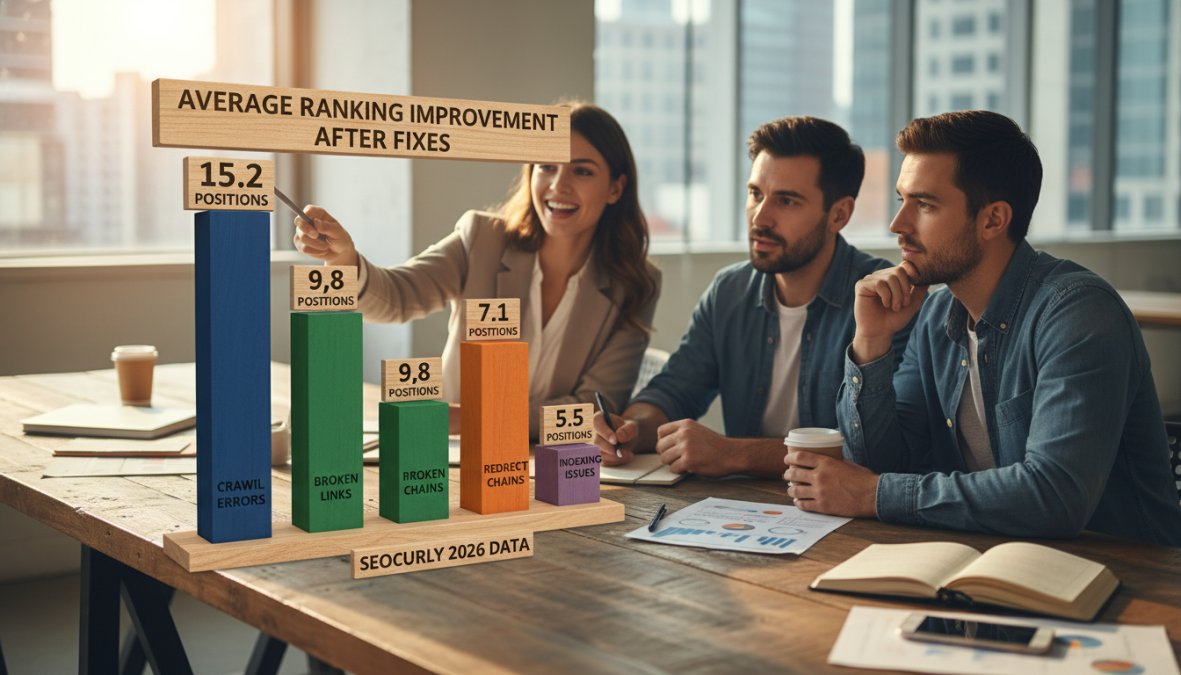 Professional illustration showing benefits of SEO audits for marketers