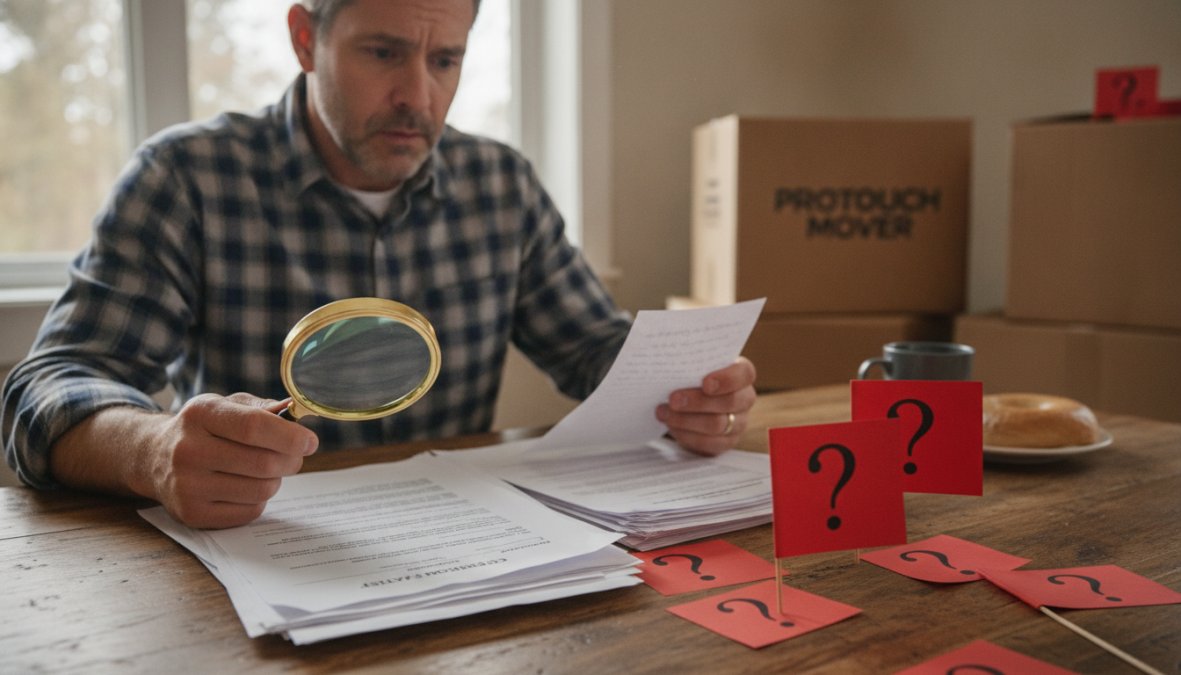 15 Questions to Ask Moving Companies Before Hiring 1 Red warning light illuminated on a dashboard with "CAUTION" text visible, representing warning signs and alerts