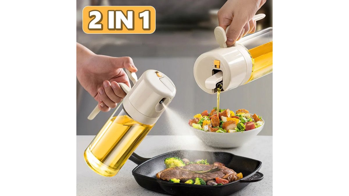2 In 1 Oil Sprayer Bottle BBQ Cooking Oil Dispenser Olive Oil Pourers Sprayer Ki