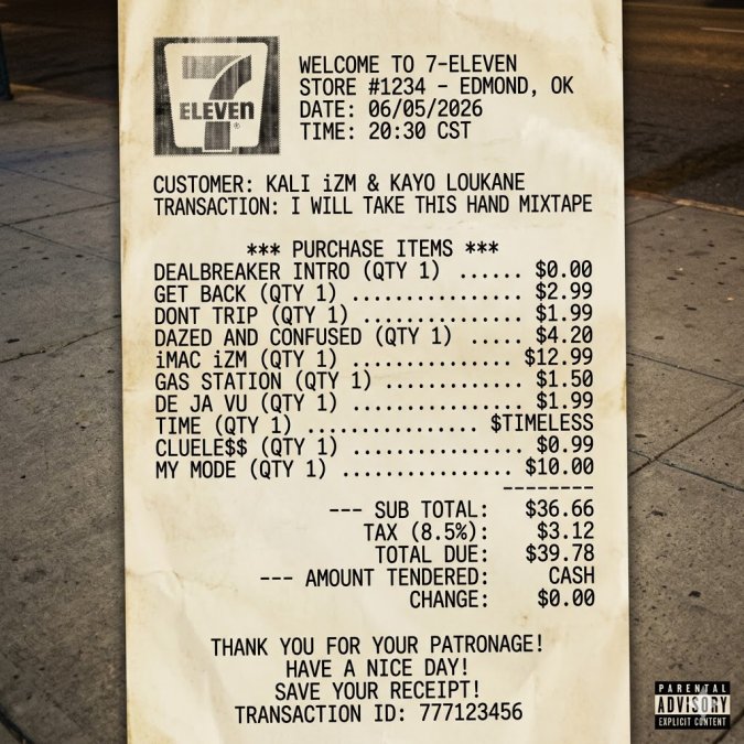 Planet iZM purchase receipt
