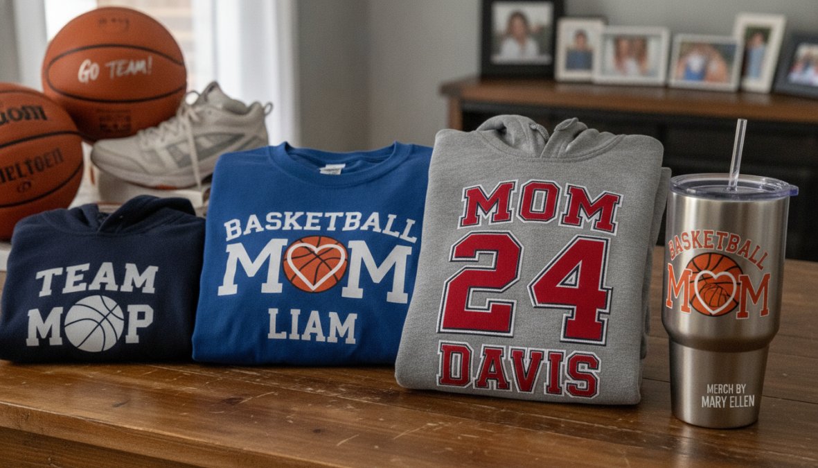 Professional illustration showing Basketball for personalized gifts for basketball moms