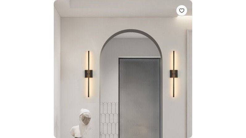 28 2-Pack Modern LED Wall Sconce, Minimalist Indoor Wall Light Fixtures, Black Matte Finish For Living Room, Bedroom, Hallway, Hotel, And Home Decor