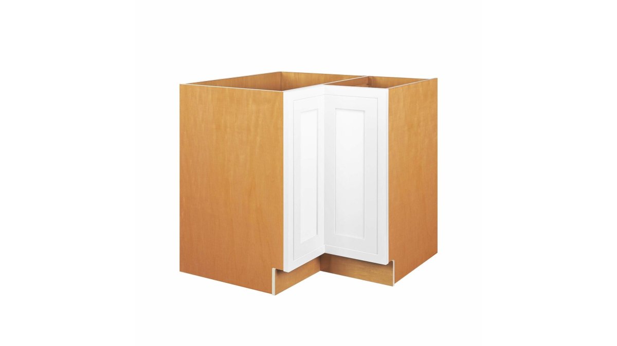 33″ to 36″ Custom Inset Lazy Susan Corner Base Cabinet — Two Doors, Any Sherwin-Williams Color