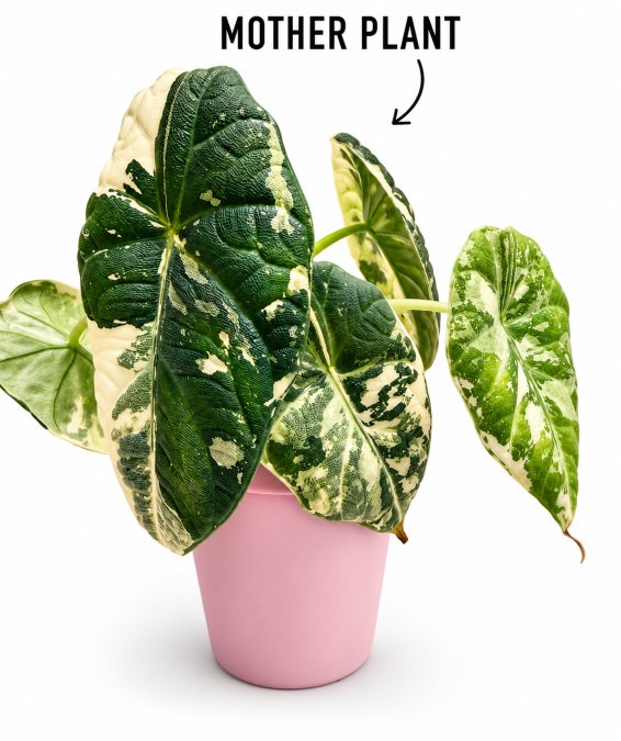 Alocasia maharani albo