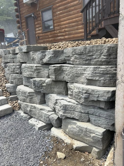 large retaining wall