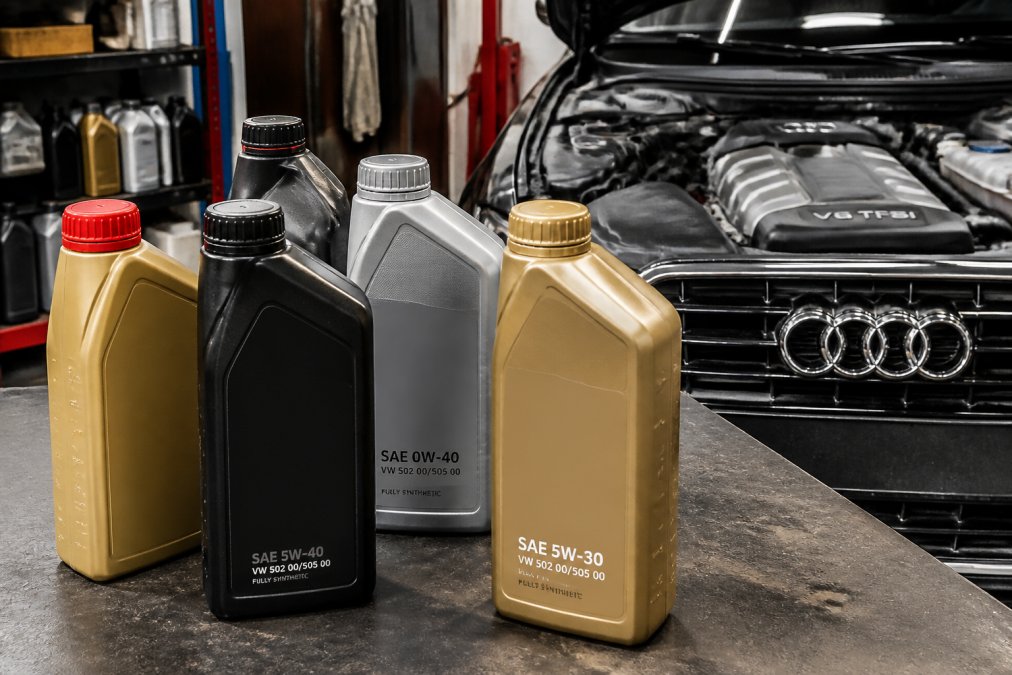 Comparison of the 5 best engine oils for high mileage Audi based on viscosity and VW approval ratings