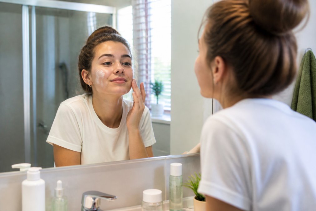 Step-by-step visual guide for teenager and applying and lightweight concepts for acne moisturizers for teens