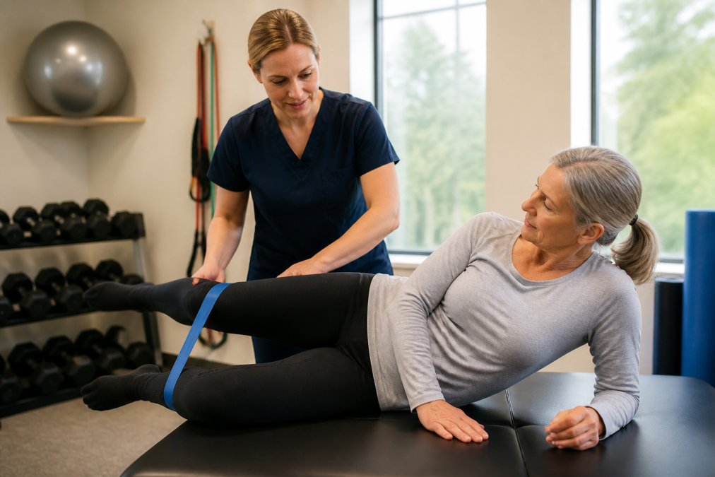 Professional illustration showing 5 best non-surgical treatments for chronic hip pain