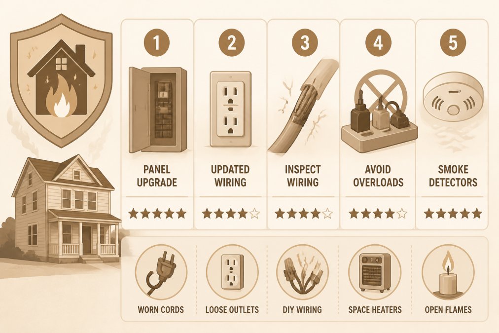 5 Best Ways to Prevent Electrical Fires in Older Homes