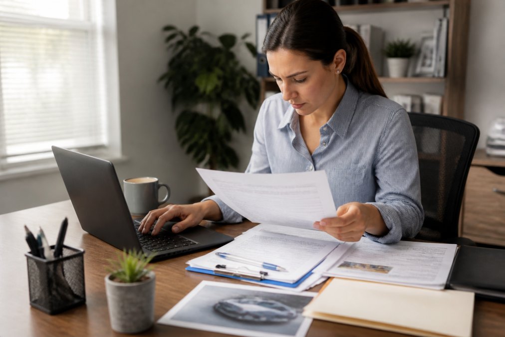 Professional illustration showing Person for 5 best ways to use crash reports for claims