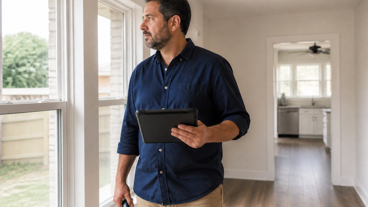 Career-changer reviewing Texas apprenticeship experience requirements on a home office computer monitor