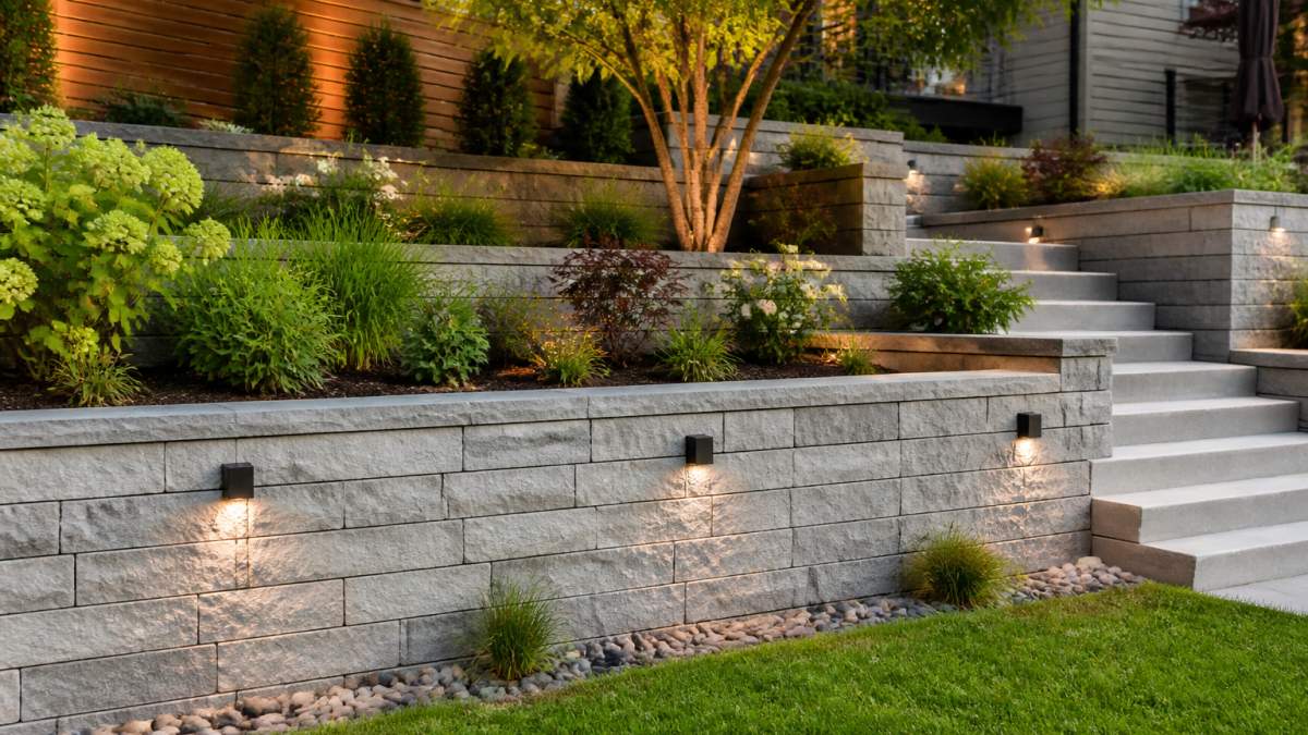5 Modern Retaining Wall Ideas for Sloped Yards