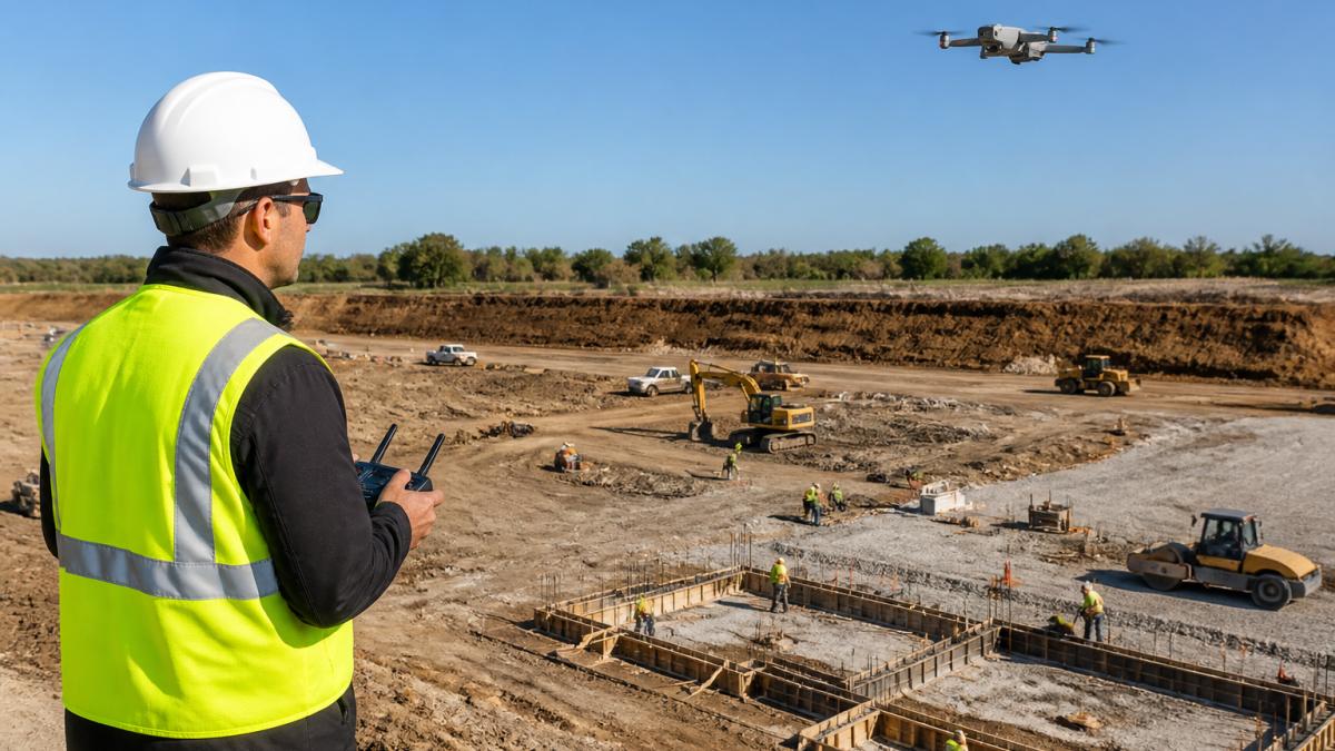 Photo illustrating Step 3: Conduct Drone Inspections for Construction Sites to Document Progress for verify subcontractor