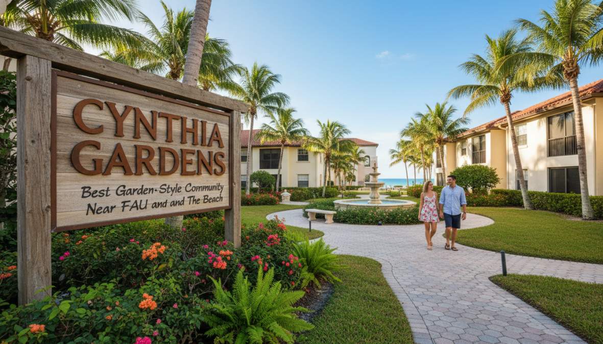 Professional illustration showing South Florida for 6 top rated apartments in Boca Raton reviews