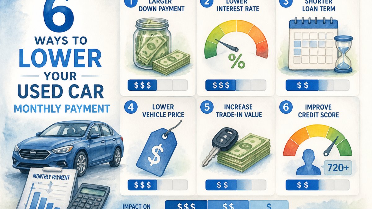 6 Ways to Lower Your Used Car Monthly Payment