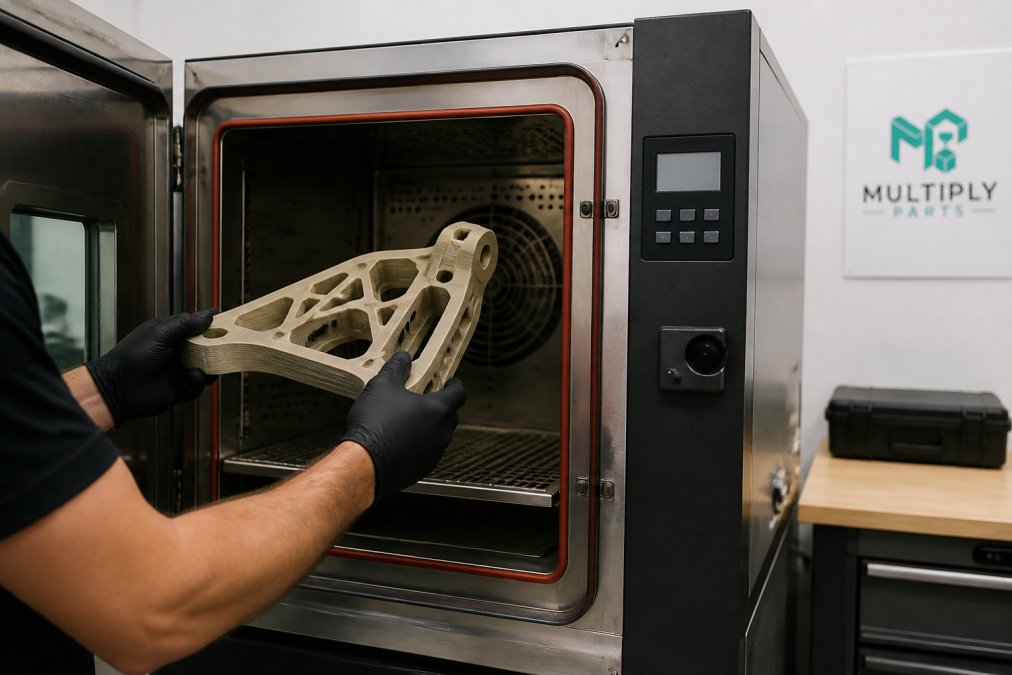 7 Best Heat Resistant 3D Printing Filaments 2 Aerospace component made from heat resistant 3D printing filaments being placed into a thermal testing chamber
