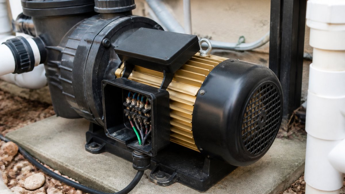 Diagram illustrating pool pump motor wiring to help reduce high pool electricity bills