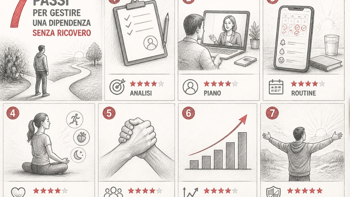 7 passi per gestire una dipendenza senza ricovero