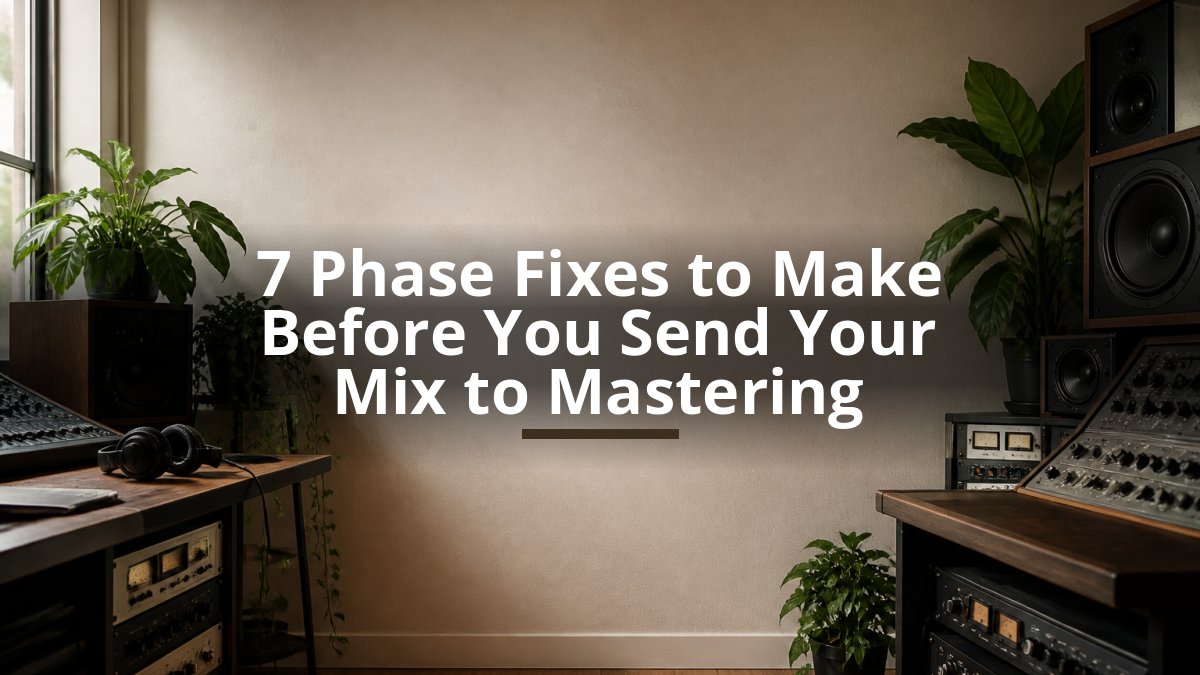 7 Phase Fixes to Make Before You Send Your Mix to Mastering