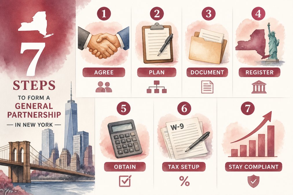 7 Steps to Form a General Partnership in New York