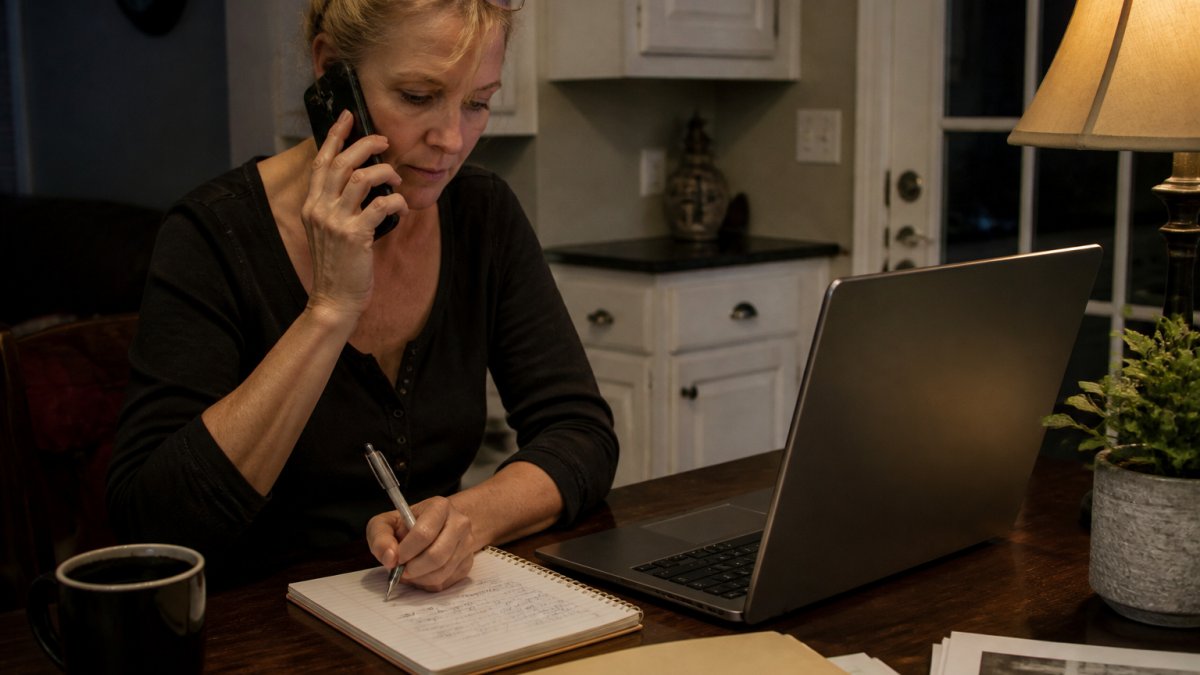 Process for using a laptop to confirm booking details at the Hockley County jail from home at night