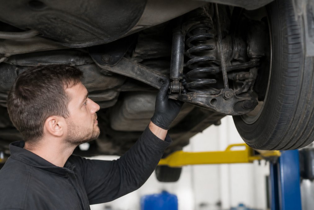 Professional illustration showing Professional for improve car suspension comfort
