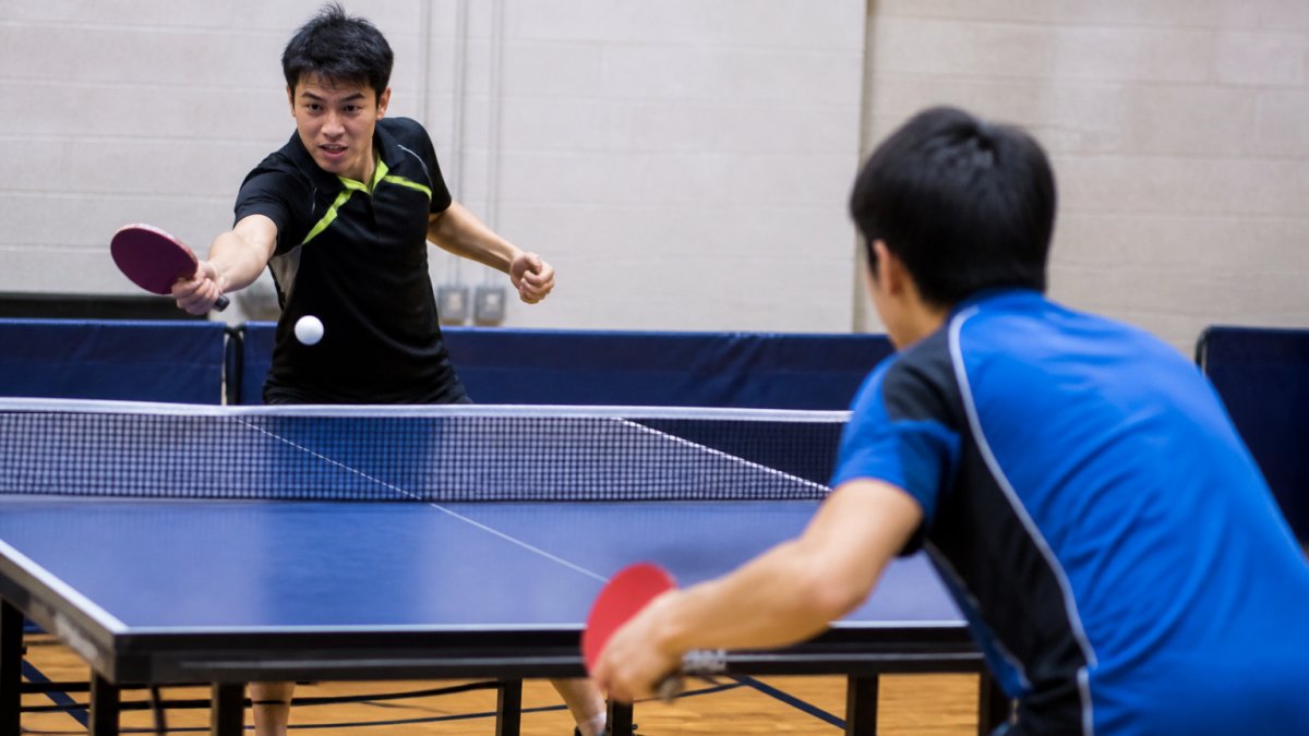 Infographic showing 7 ways to make table tennis practice more fun through competitive skill-building games.