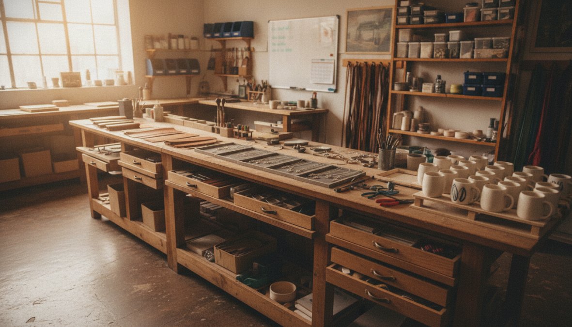 Software tools interface for 7 ways to scale a handmade business