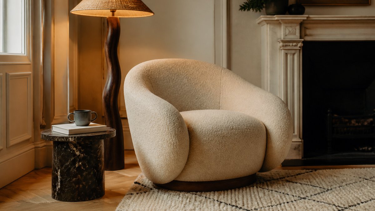 Diagram illustrating the design process for creating sculptural bespoke furniture for UK living rooms.