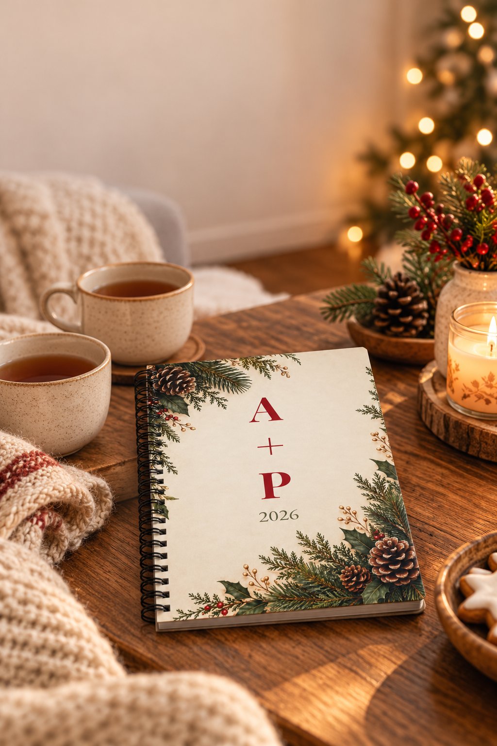 A + P 2026 Christmas Desk Vignette