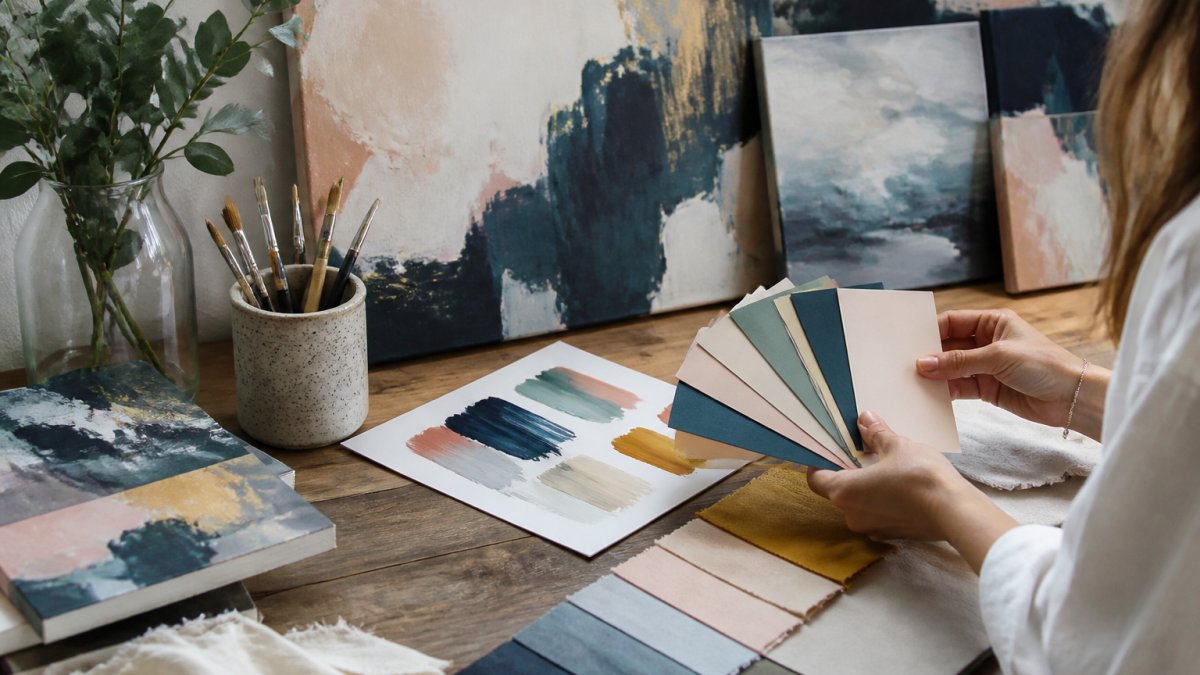 Abstract Art Color Palettes for Modern Interiors