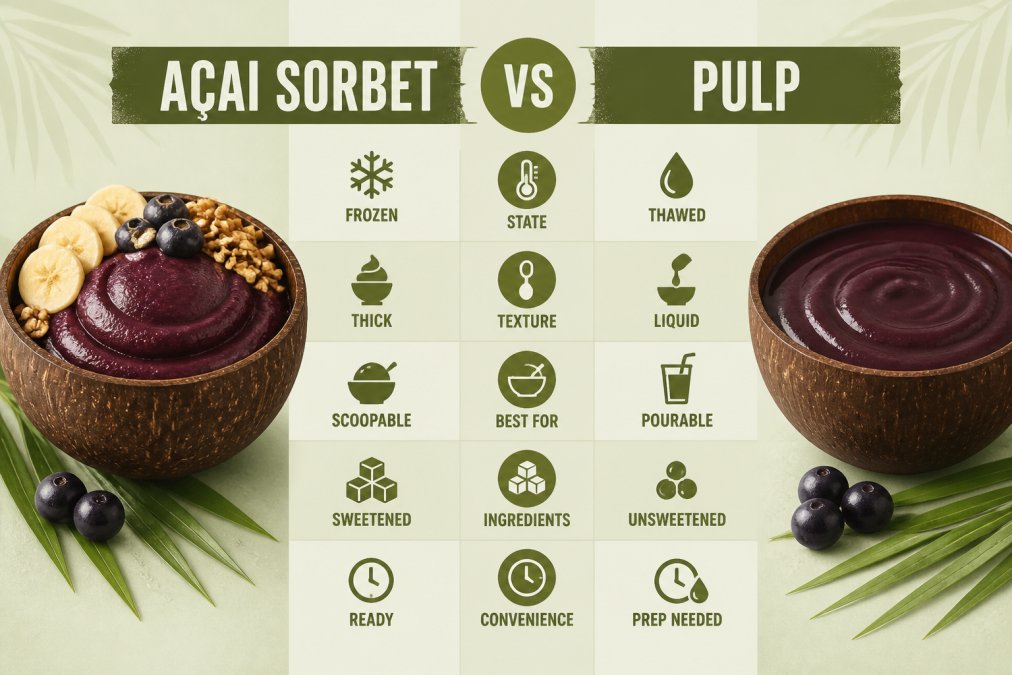 Acai Sorbet vs Pulp: Key Differences Explained