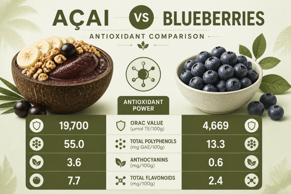Açai vs Blueberries: Antioxidant Comparison