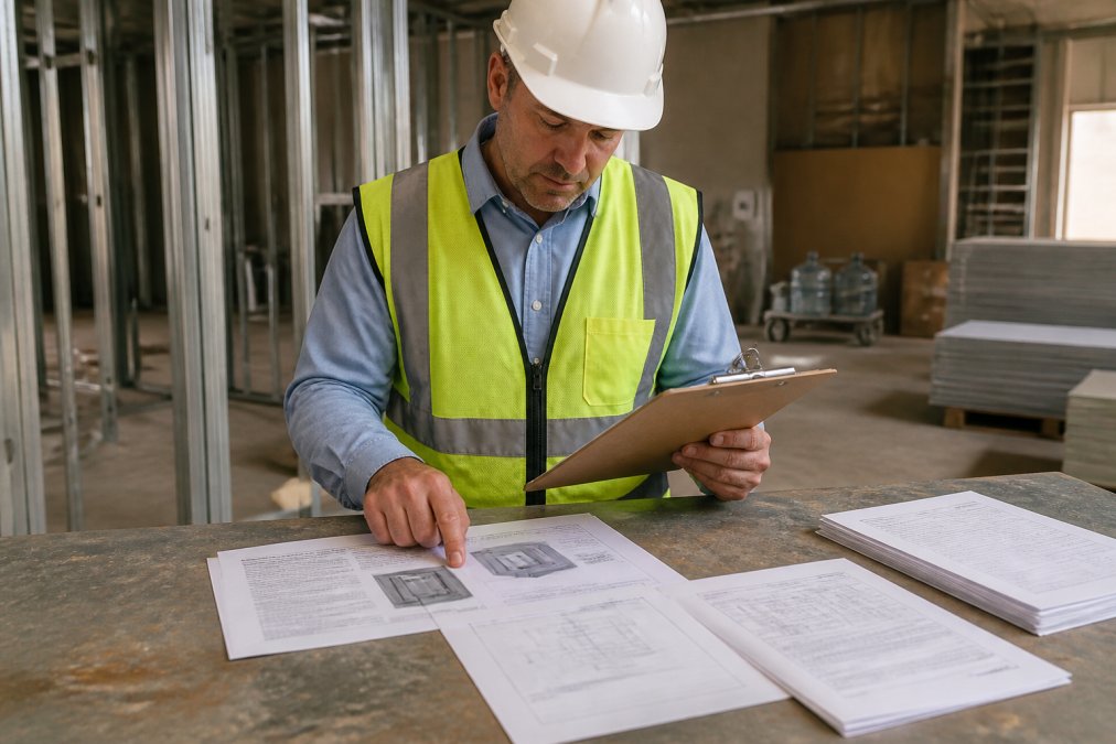 Infographic flowchart detailing the essential steps for a successful access door submittal process