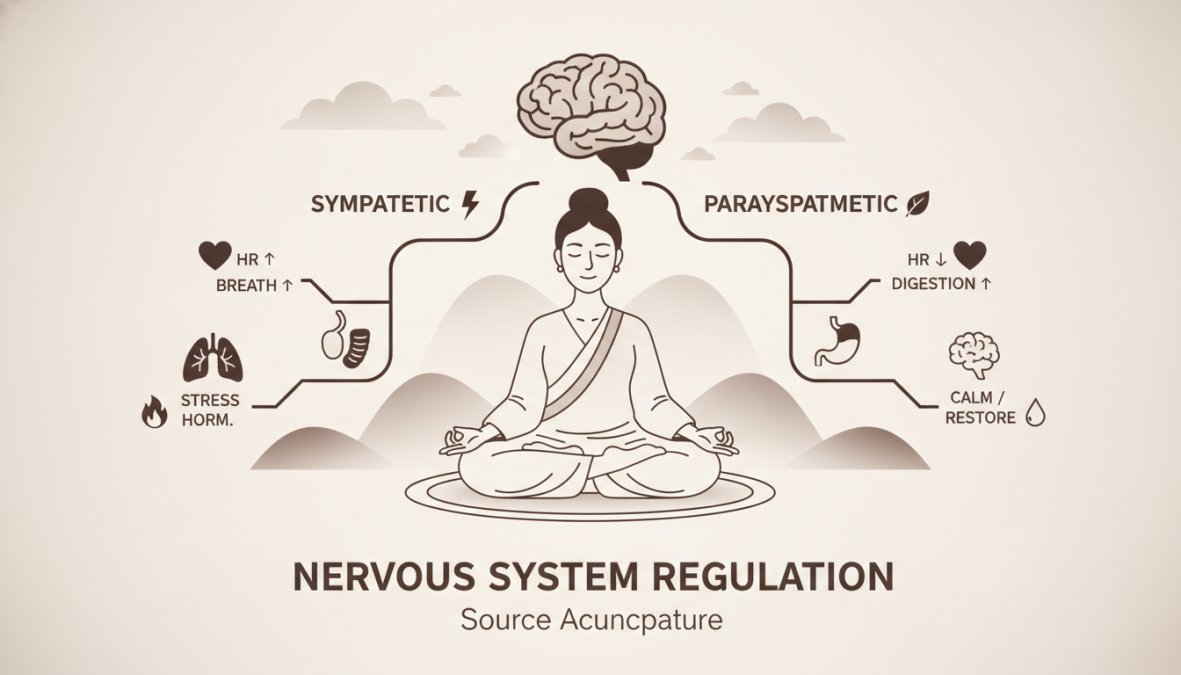 Side-by-side comparison of nervous system regulation