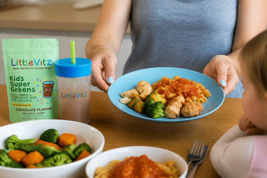 Professional illustration showing Close for add superfoods picky eaters