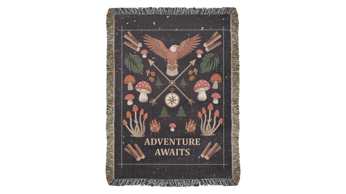 Adventure Awaits - Woven Blanket