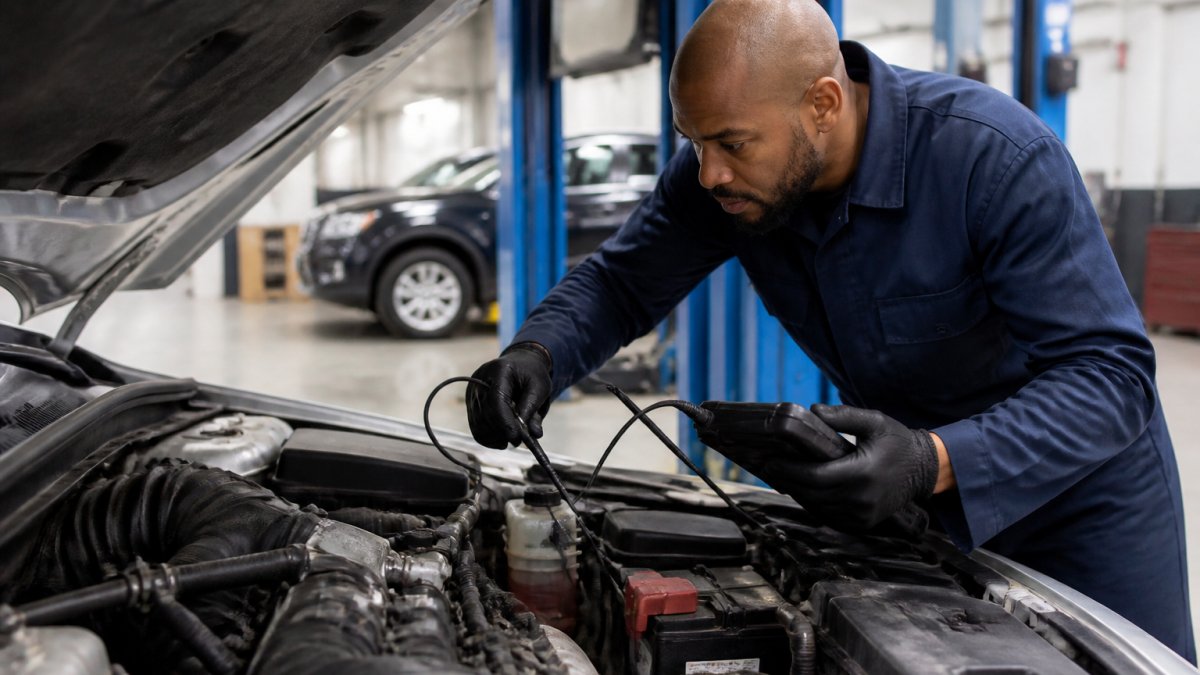 Infographic flowchart detailing the step-by-step process for choosing an affordable auto repair mechanic