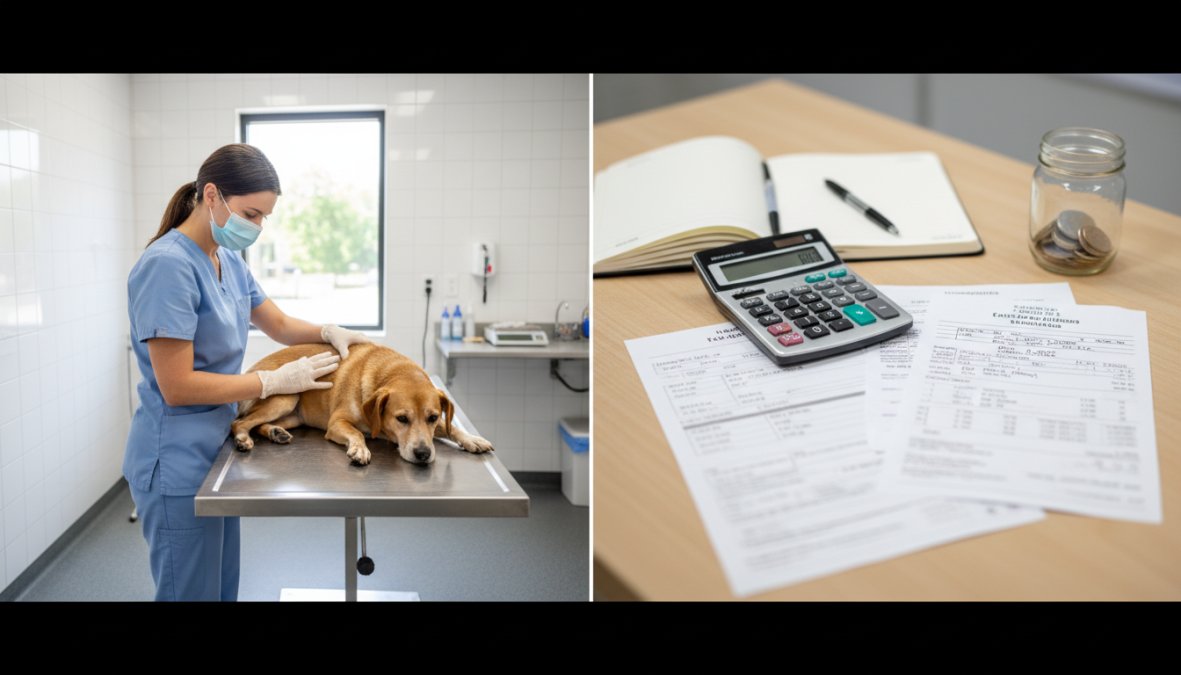 Professional illustration showing affordable dog spay
