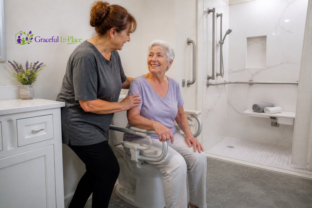 Professional illustration showing home accessibility solutions