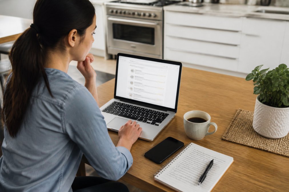 Step-by-step guide for evaluating local moving reviews on a laptop