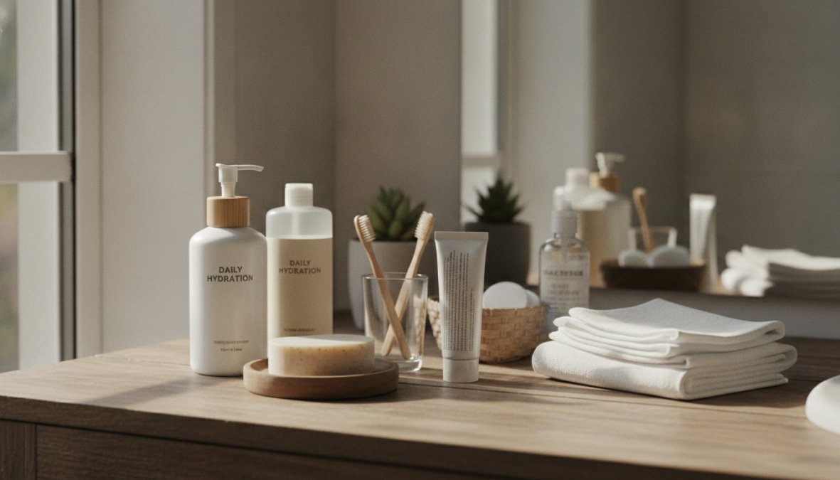 Professional illustration showing Flat for affordable personal care products
