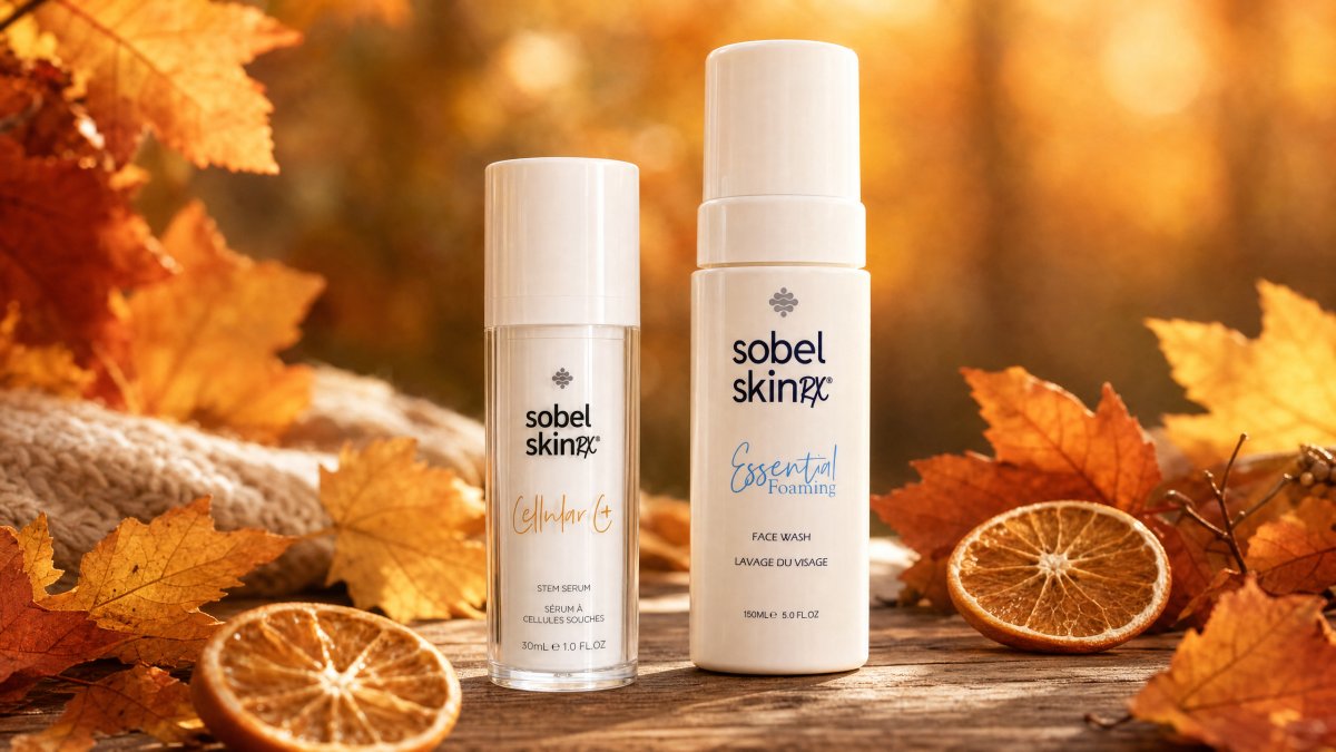 Agent Image A Elegant Product Photography Flat Lay Style Image Promoting Two Skincare Products Tog