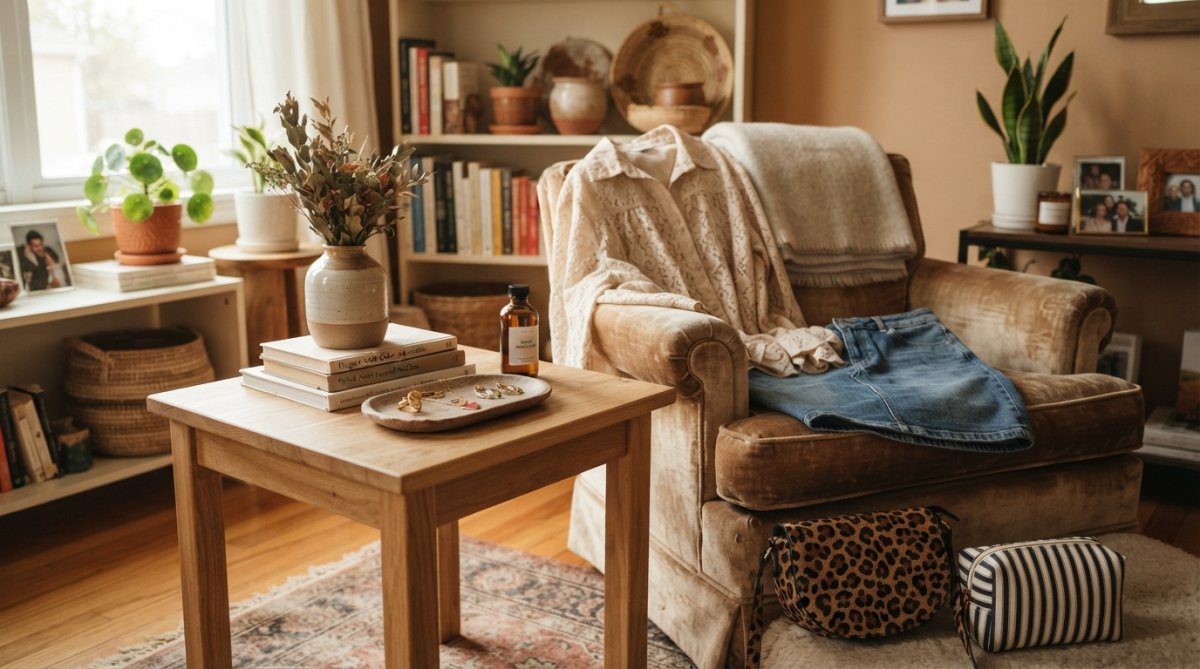 Stijlvolle woondecoratie en accessoires op een salontafel als inspiratie voor alternatieven interieur webshops.