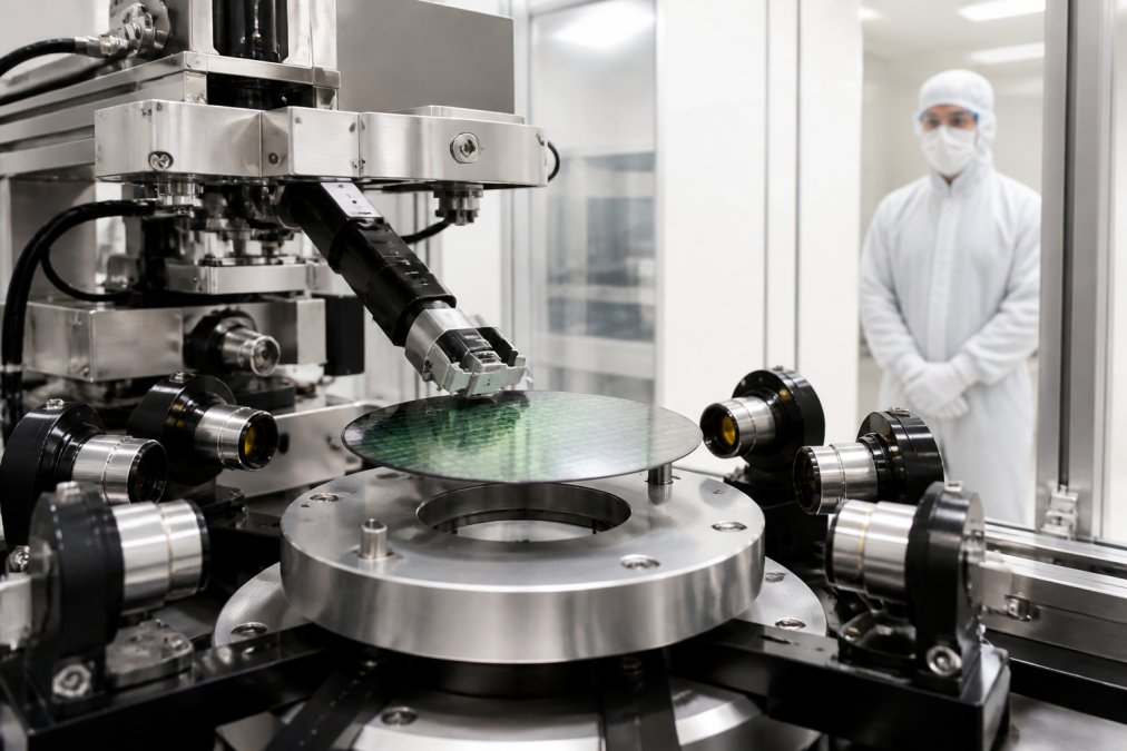 Professional illustration showing Robotic for wafer alignment tools