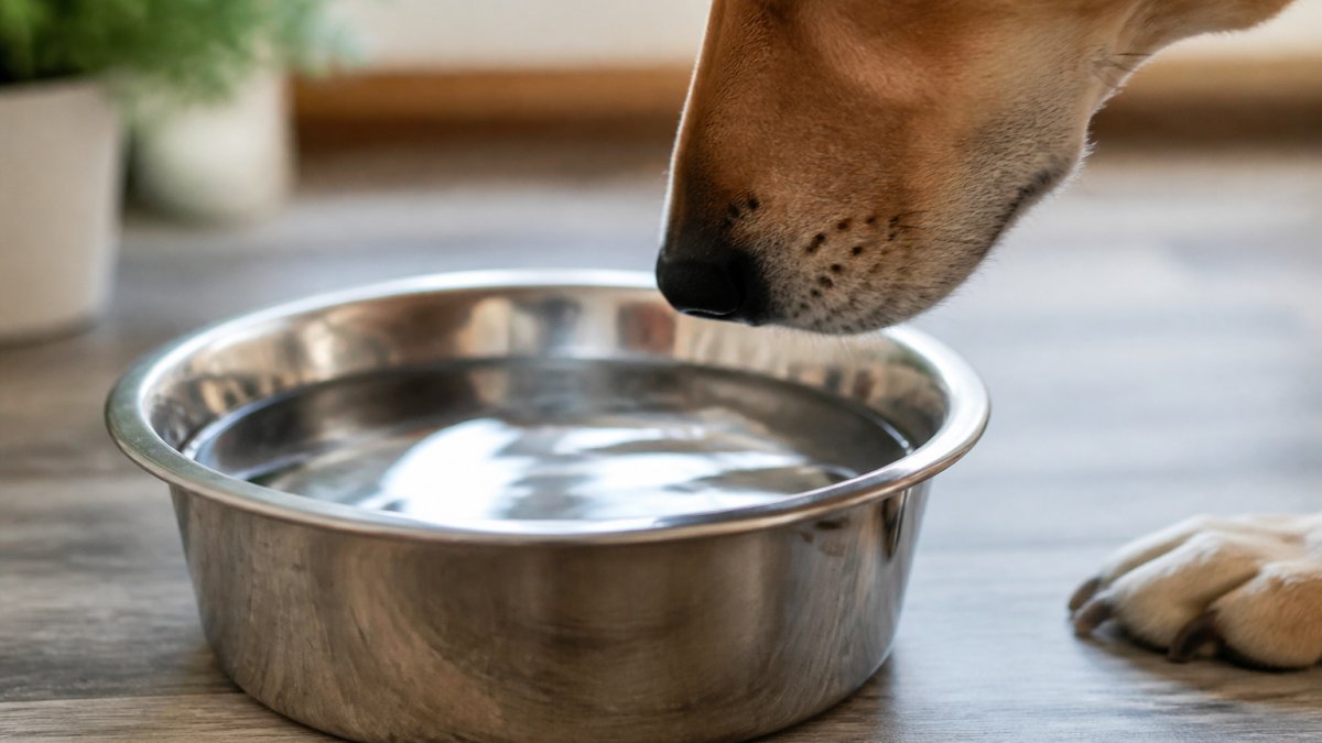 Infographic comparing the bacterial resistance and durability of stainless steel versus plastic pet bowls